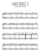 Téléchargez l'arrangement pour piano de la partition de Samo nemoj ti en PDF